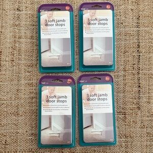 Kidco Soft Jamb Door Stop 3-pack White Baby Child Proofing bundle of 4